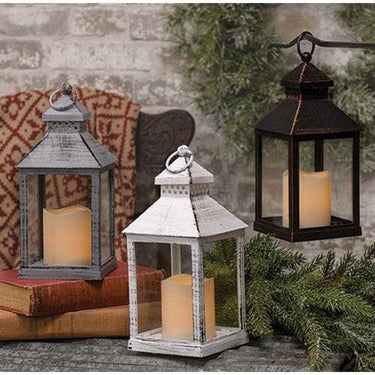 Brushed Metal Look Lantern, 3 Asstd. Sold Individually - The Fox Decor